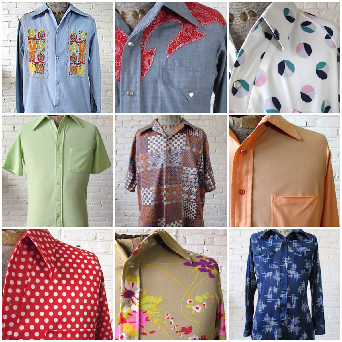 Mens 1970s Shirts by the poundON BACKORDER Bulk Vintage Clothing